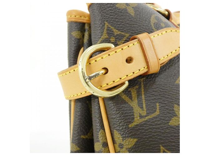 Borsa Louis Vuitton Monogram Batignolles Horizontal Marrone - vista 4
