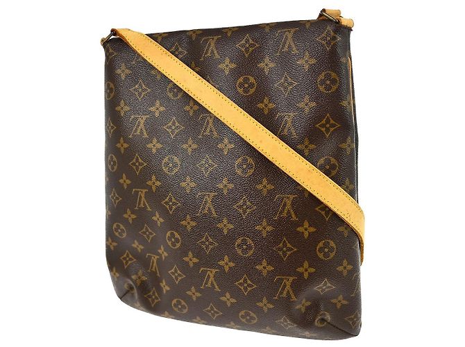 Borsa Musette Salsa Louis Vuitton in tela Monogram GM Marrone - vista 2