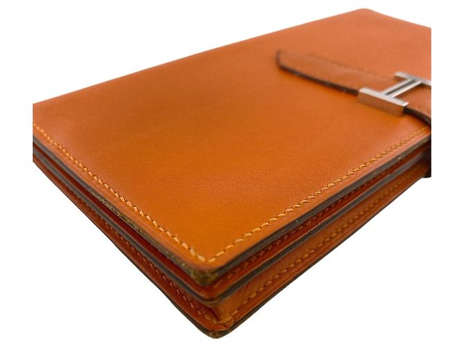 Hermès Cartera larga bi-fold Hermes en Orange Naranja - vista 3