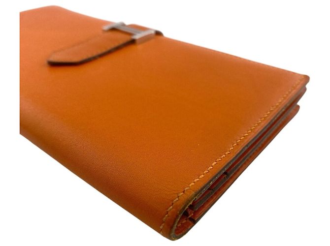 Hermès Cartera larga bi-fold Hermes en Orange Naranja - vista 4