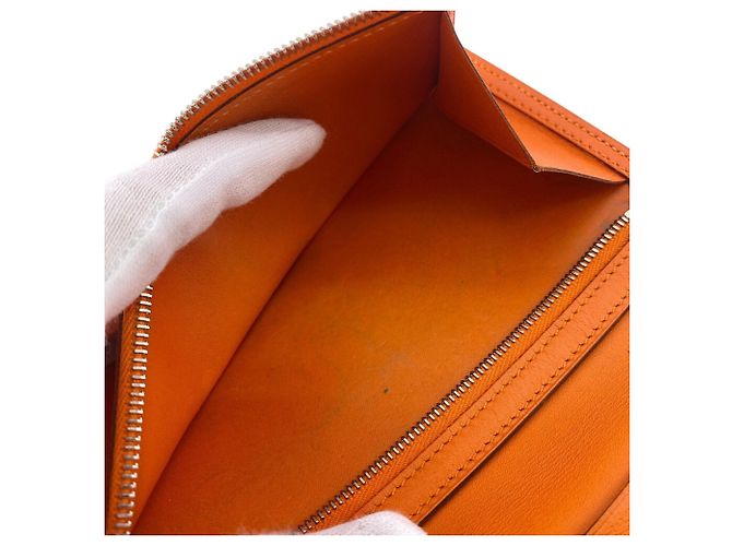 Hermès Cartera larga bi-fold Hermes en Orange Naranja - vista 9