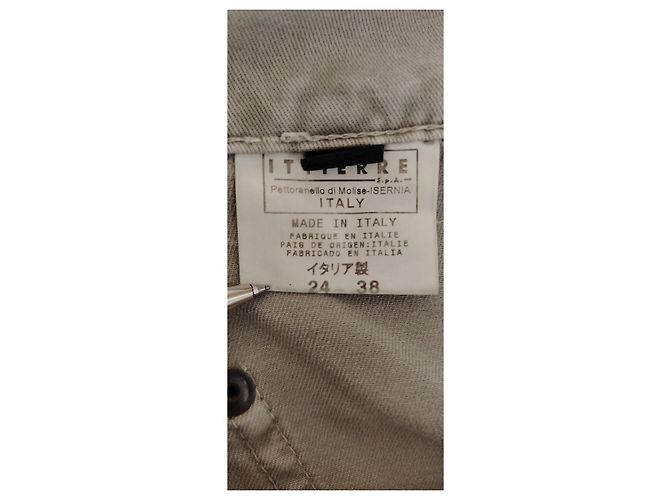 Dolce & Gabbana Pantalones acampanados de algodón Kaki Beige Verde claro - vista 3