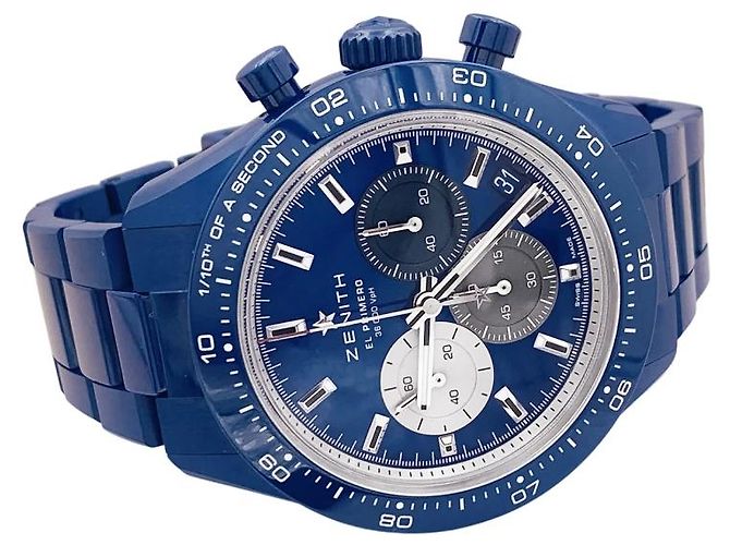 Zénith Zenith Uhr, "Chronomaster Sport 160th Anniversary Edition", blaue Keramik. - Ansicht 2