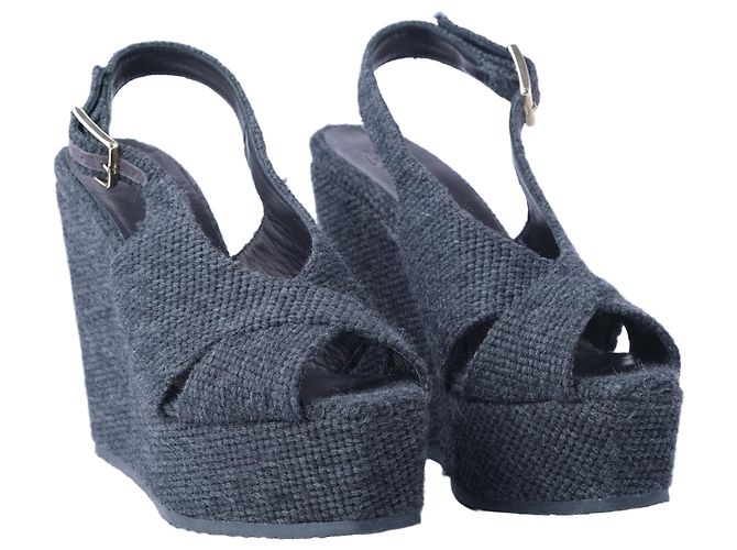 Autre Marque Espadrilles con zeppa Castañer Grigio scuro Bordò - vista 2