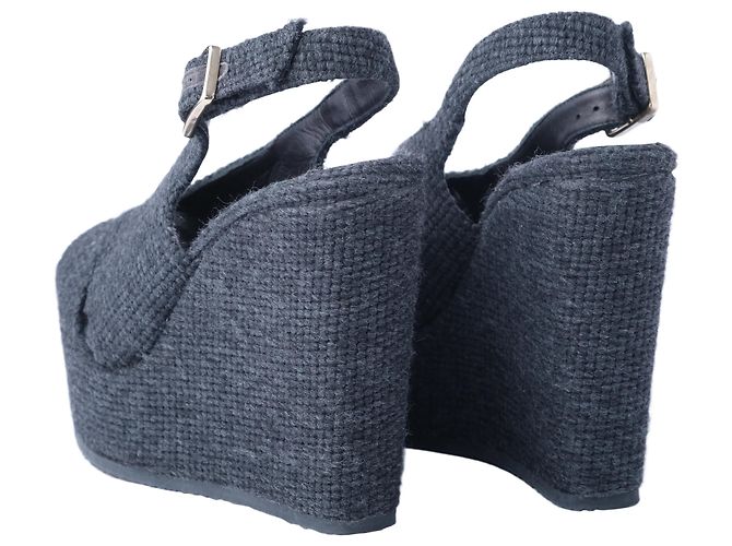 Autre Marque Espadrilles con zeppa Castañer Grigio scuro Bordò - vista 3