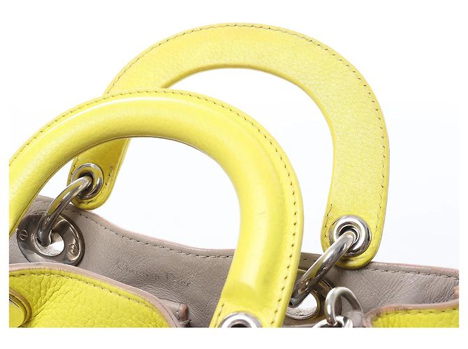 Mini borsa 2Way Diorissimo in pelle Dior gialla - vista 12