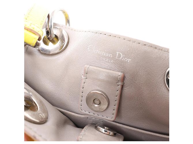 Mini borsa 2Way Diorissimo in pelle Dior gialla - vista 14