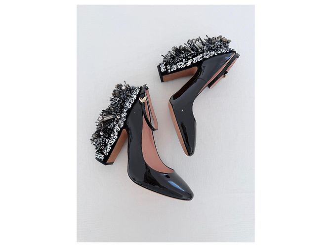 Rochas Décolleté in vernice Fall 2015 Nero - vista 3