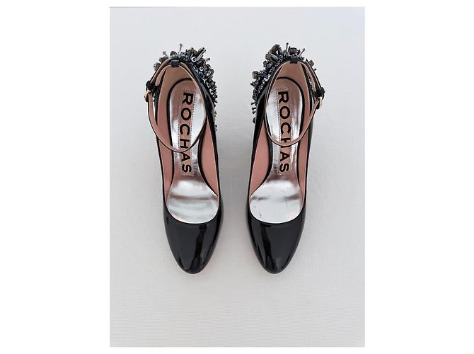 Rochas Décolleté in vernice Fall 2015 Nero - vista 6