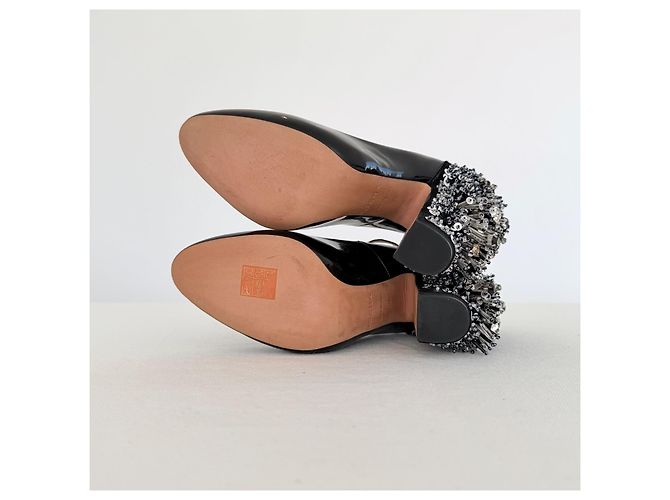 Rochas Décolleté in vernice Fall 2015 Nero - vista 7