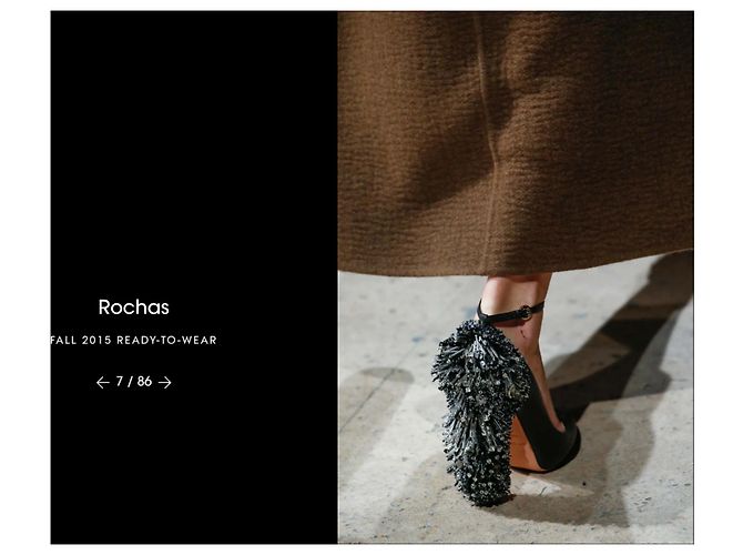 Rochas Décolleté in vernice Fall 2015 Nero - vista 9