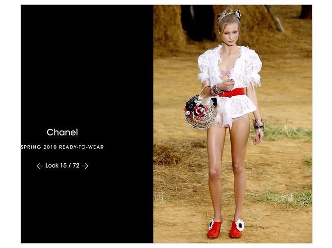 Chanel Zoccoli Floreali Primavera 2010 Nero Bianco - vista 11