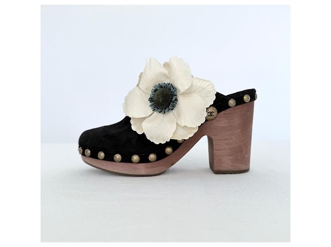 Chanel Zoccoli Floreali Primavera 2010 Nero Bianco - vista 7