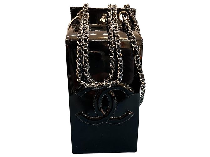 Borsa a tracolla Chanel Patent Milk Carton 2014 - vista 4