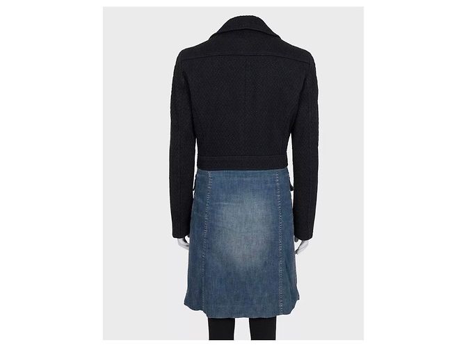 Abrigo cruzado de materiales mixtos Dolce & Gabbana 44/L De segunda mano - vista 3