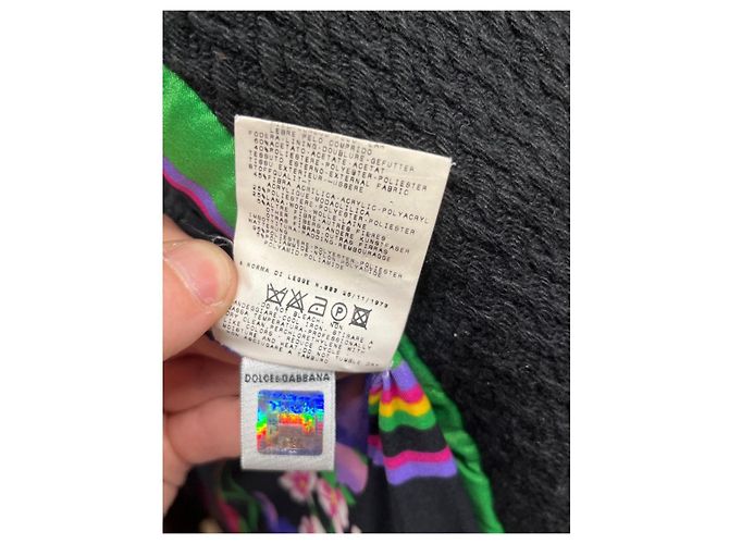 Abrigo cruzado de materiales mixtos Dolce & Gabbana 44/L De segunda mano - vista 6