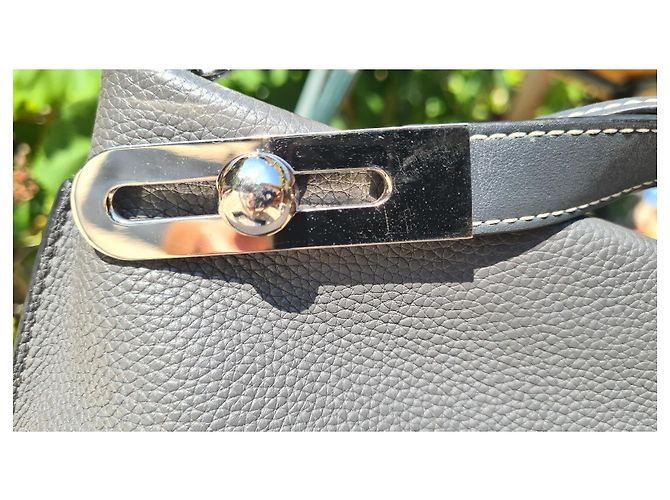 Loewe Borsa a mano in pelle granulata grigia Grigio - vista 14