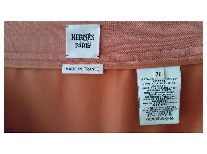 Hermès Saia Midi Esprit Envelope em Crepe de Seda Rosa - vista 2