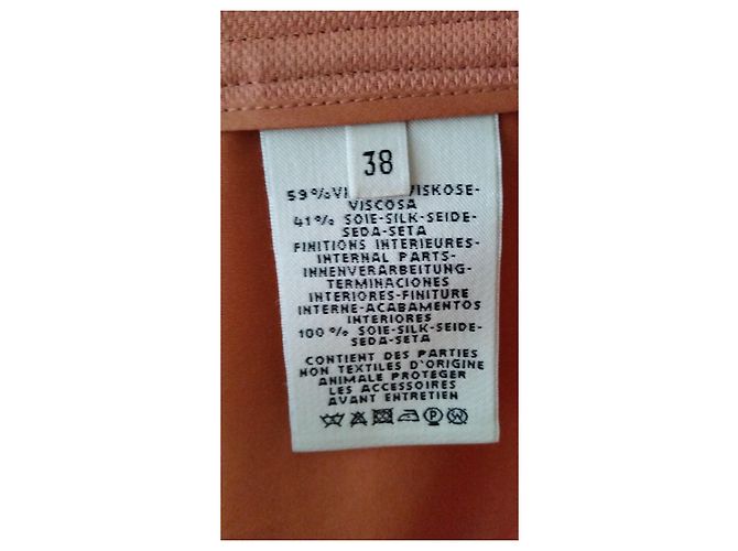 Hermès Saia Midi Esprit Envelope em Crepe de Seda Rosa - vista 3