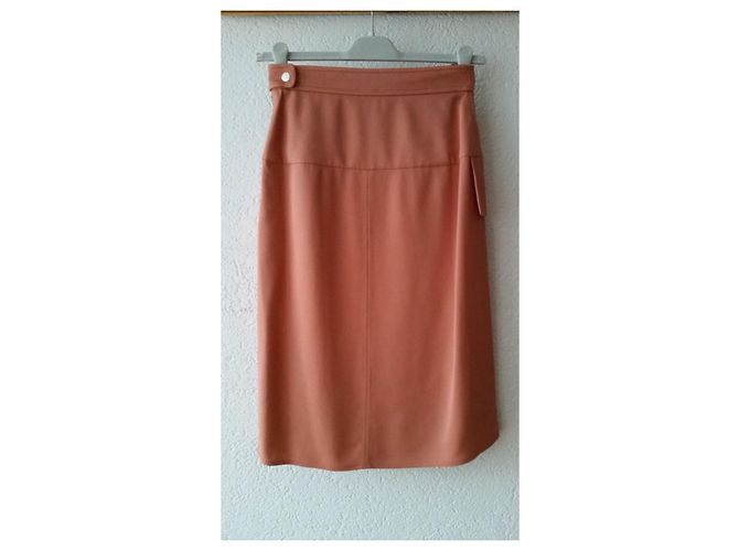 Hermès Saia Midi Esprit Envelope em Crepe de Seda Rosa - vista 4