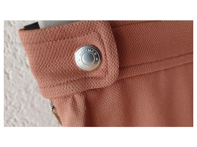 Hermès Saia Midi Esprit Envelope em Crepe de Seda Rosa - vista 6