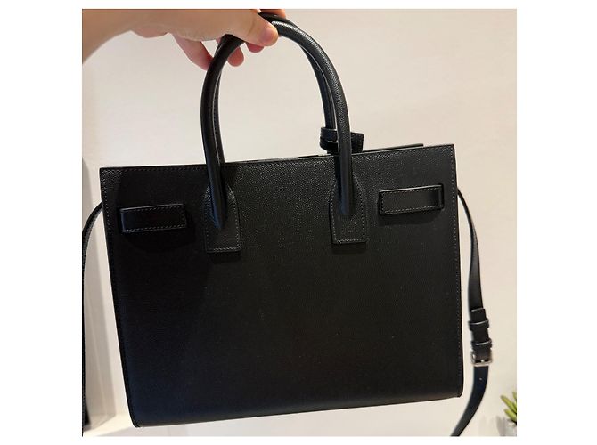 Saint Laurent Borsa Sac De Jour Nano Nero - vista 3