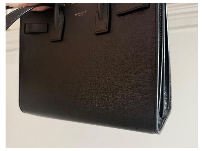 Saint Laurent Borsa Sac De Jour Nano Nero - vista 5