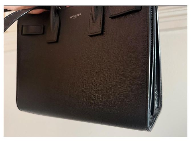 Saint Laurent Borsa Sac De Jour Nano Nero - vista 9