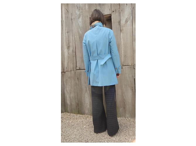 Burberry London Impermeable de Gabardina Azul Cielo - vista 2