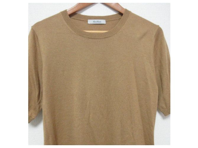Maglia Max Mara in seta e cashmere a maniche corte Marrone - vista 3