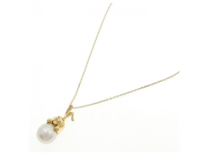 Autre Marque Collana con perle di mare bianche Rabbit e diamanti in Au750 D'oro - vista 2