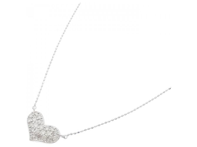 Autre Marque Collana con diamante K14WG Argento - vista 2