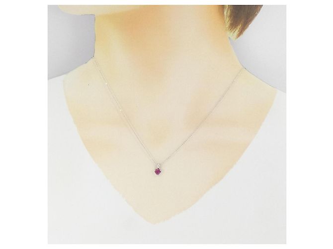 Autre Marque Collana con rubino Au750 Rosso - vista 6