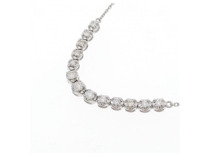 Autre Marque K18WG Diamant Halskette Silber - Ansicht 4