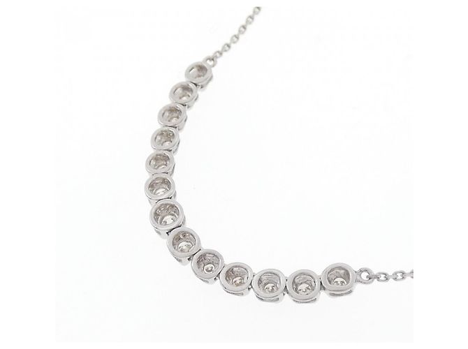 Autre Marque K18WG Diamant Halskette Silber - Ansicht 5