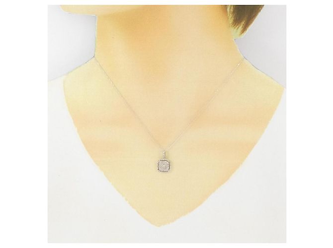 Autre Marque Collana in oro bianco Au750 e diamanti Argento - vista 6