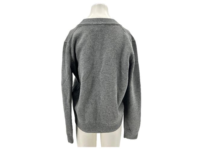 Baume & Mercier Cardigan aus Wolle Grau - Ansicht 2