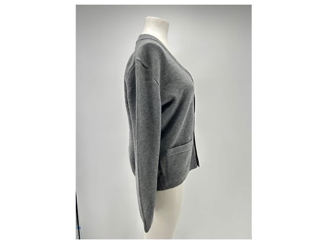 Baume & Mercier Cardigan aus Wolle Grau - Ansicht 3