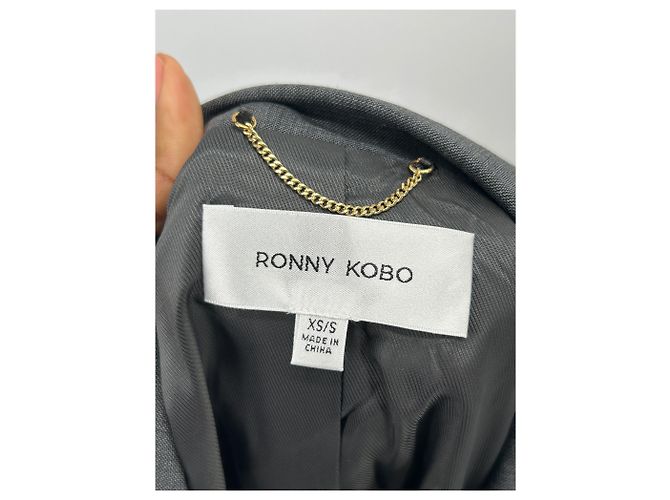 Autre Marque RONNY KOBO Blazer aus Wolle Grau XS - Ansicht 5