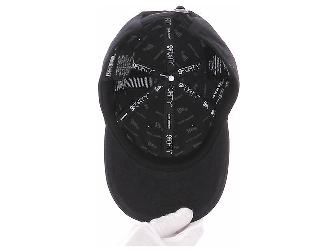 Saint Laurent Cap aus schwarzer Baumwolle - Ansicht 2