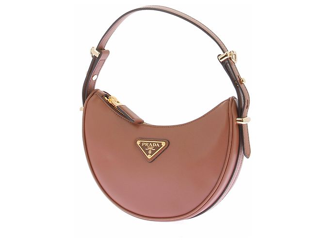 Prada Borsa "Arqué" in pelle marrone Cammello - vista 5