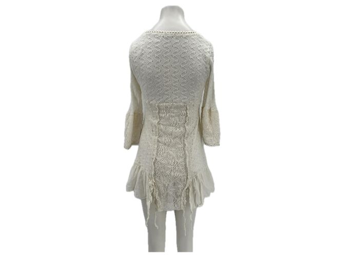 Autre Marque Vestido blanco con botones Cream - vista 2