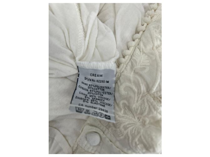 Autre Marque Vestido blanco con botones Cream - vista 6