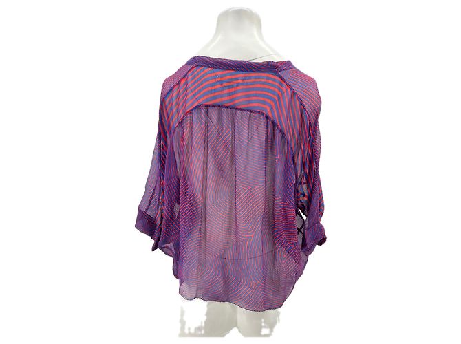 Isabel Marant Etoile Top transparente con estampado Púrpura - vista 2