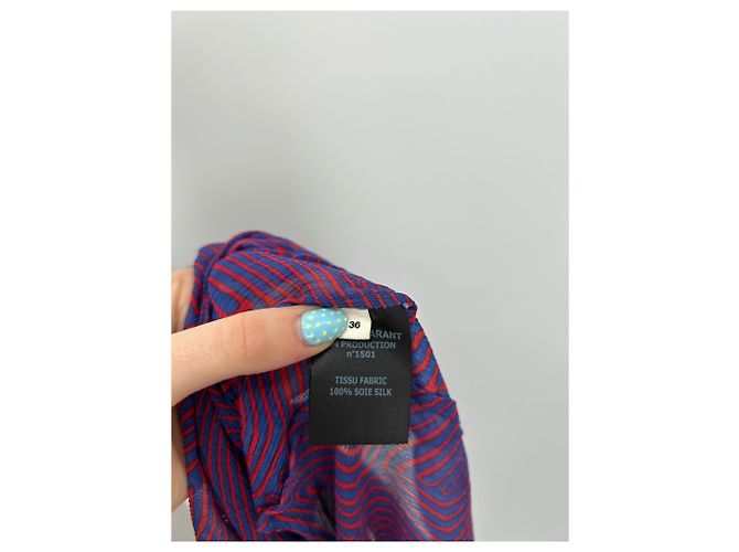 Isabel Marant Etoile Top transparente con estampado Púrpura - vista 5