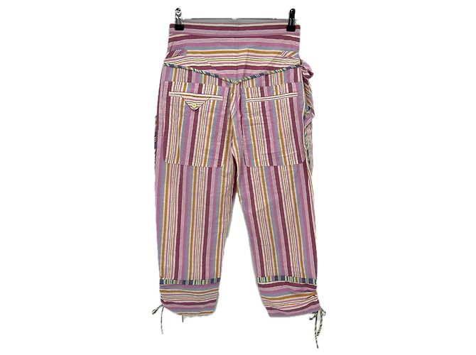Isabel Marant Bermuda a righe colorate Rosa - vista 2