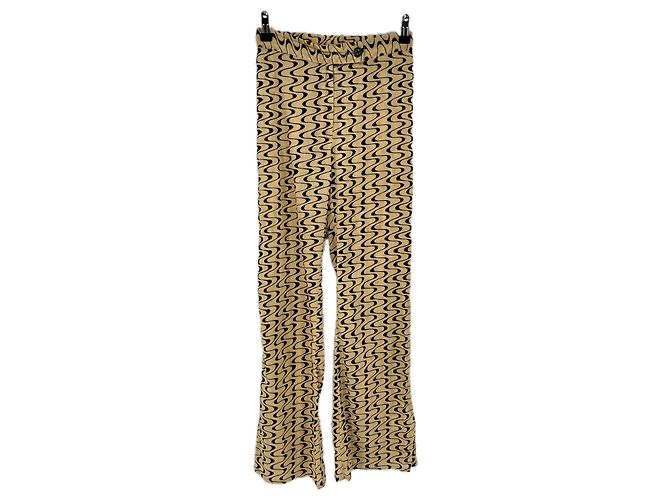 Autre Marque Pantalones estampados GIMAGUAS beige de algodón - vista 2