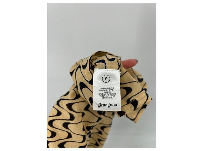 Autre Marque Pantalones estampados GIMAGUAS beige de algodón - vista 4