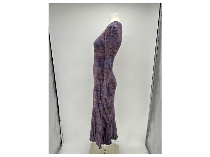 Vestido de punto de algodón lila Sessun Púrpura - vista 4