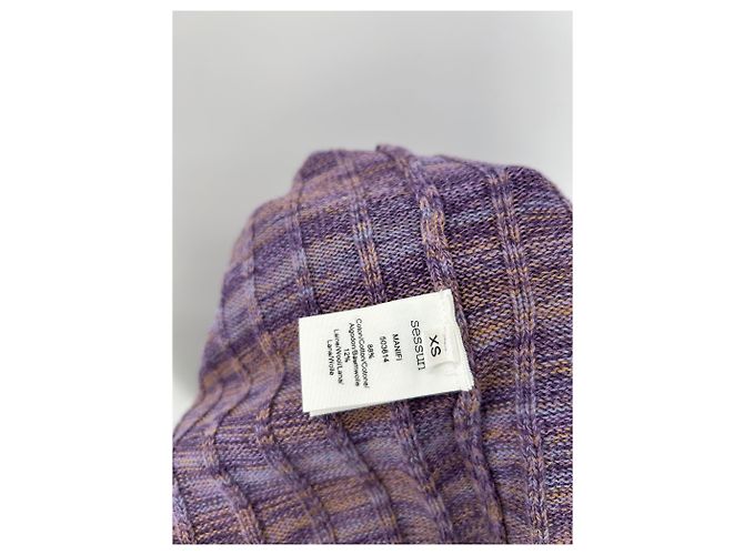 Vestido de punto de algodón lila Sessun Púrpura - vista 6